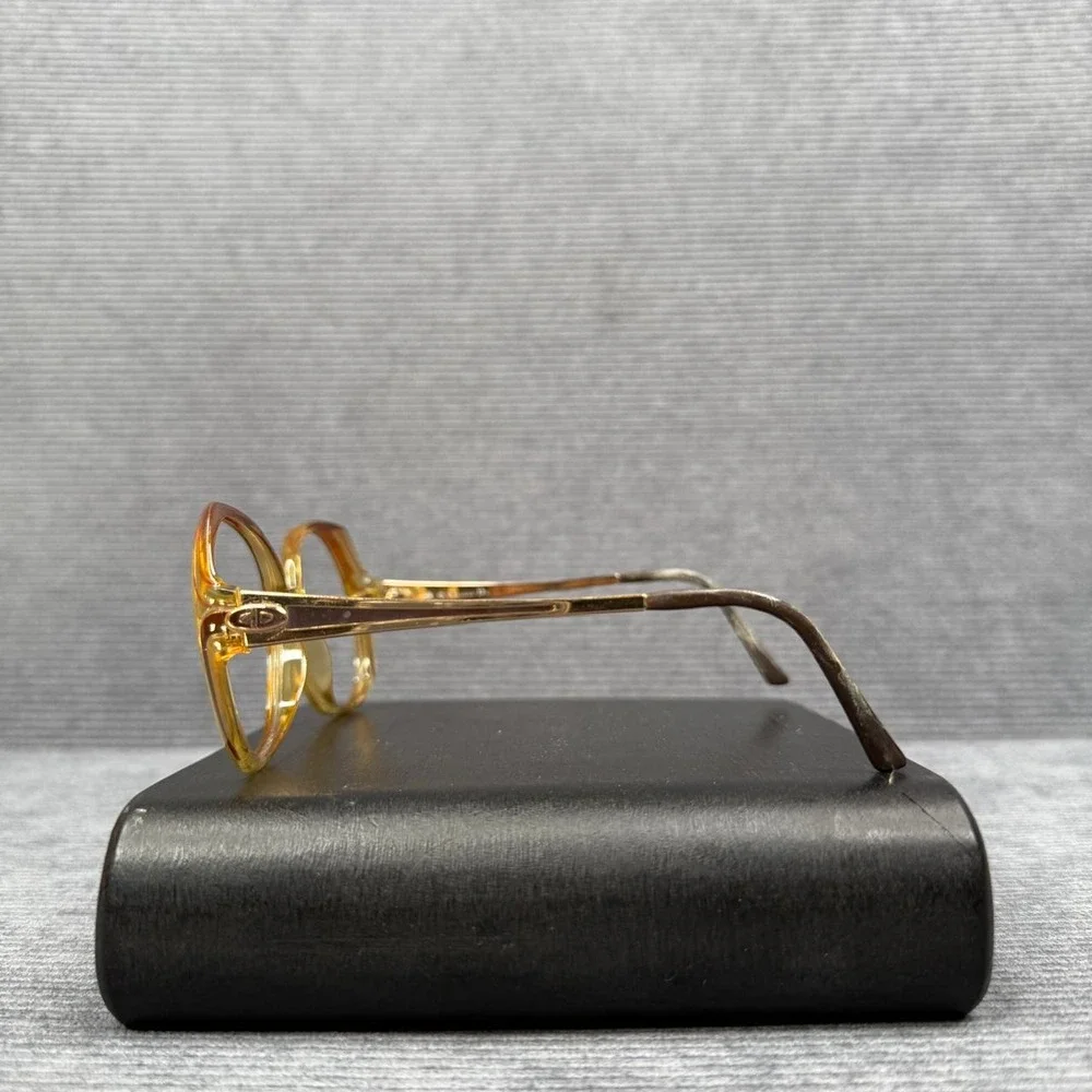Christian Dior Vintage Oversized Amber Glasses Frames 2256 Optyl Germany CD Logo